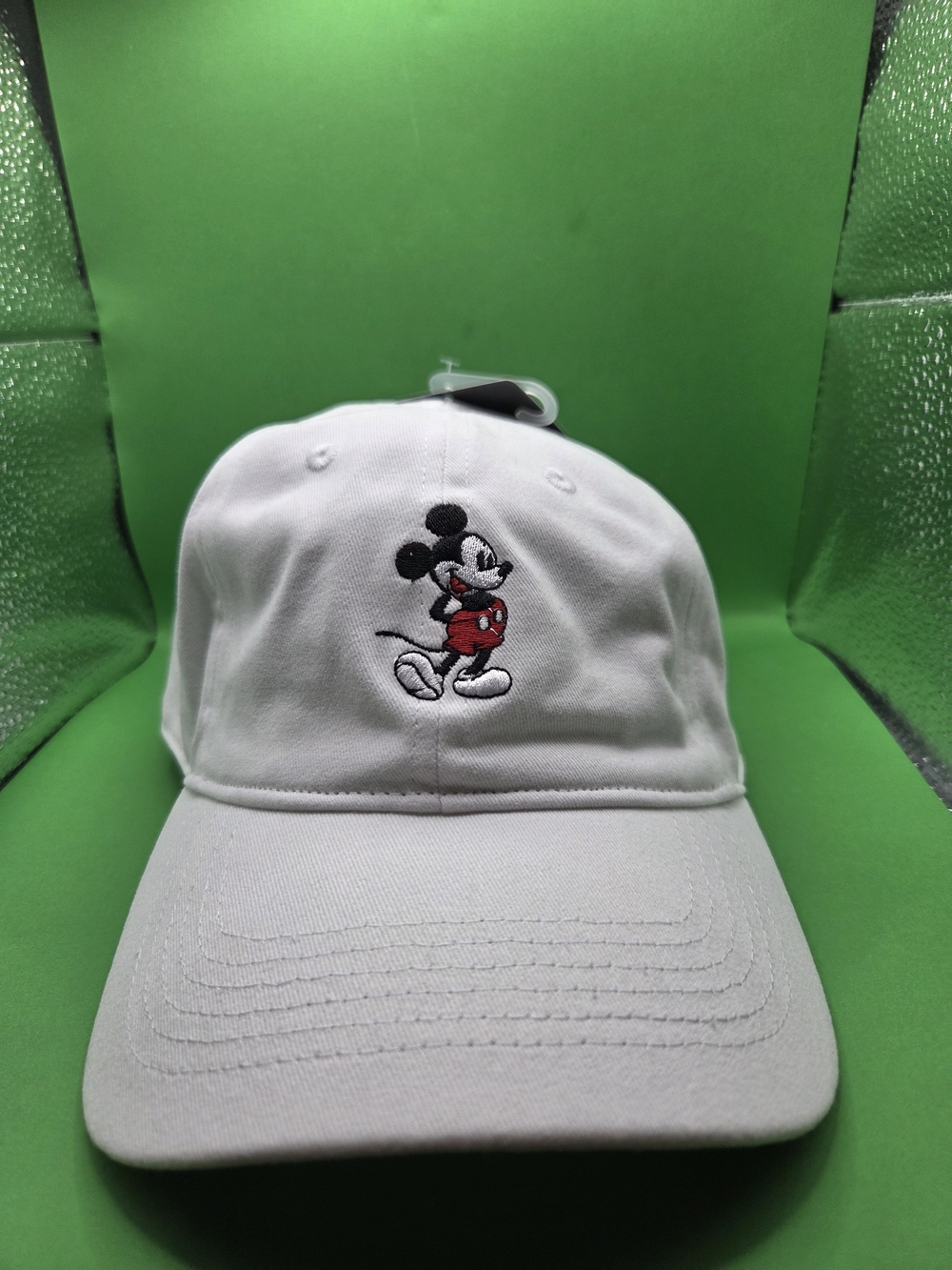 Disney White Baseball Cap with Embroidered Mickey Mouse